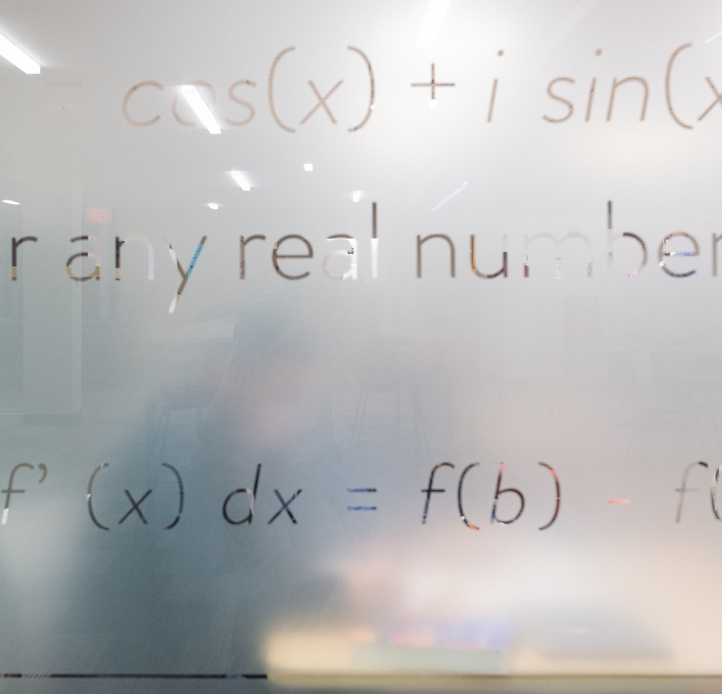 Mathematics equations on screen